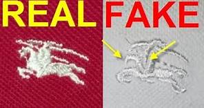 Real vs Fake Burberry Polo shirt. How to spot fake Burberry's polo shirt