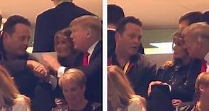 Vince Vaughn seen chatting with Donald Trump at a football game
