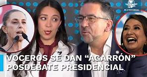 Voceros de candidatos se “calientan” durante mesa de análisis posdebate presidencial de EL UNIVERSAL