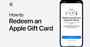 How to redeem an Apple Gift Card | Apple Support