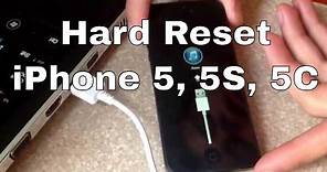 Factory hard reset iphone 5 5S 5C SE