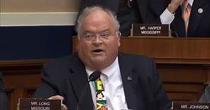 Rep. Billy Long drowns out protester with auction call in Twitter hearing