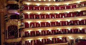 Vista panorámica del teatro Bolshoi, en Moscú, Rusia!