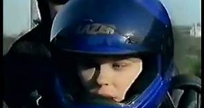 Actress Kym Wilson In Crash Helmet
