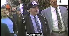 Arthur Scargill Arrives At The Orgreave Picket, Miners' Strikes, 1984