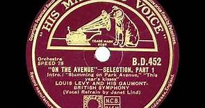 1937 Louis Levy - “On The Avenue” Medley (Parts 1 & 2) (Janet Lind & Gerry Fitz Gerald, vocal)