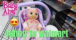 BABY ALIVE Real As Can Be Baby Outing To Walmart Shopping for Outfits