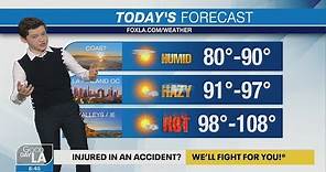 Actor Benjamin Evan Ainsworth helps deliver the weather forecast on GDLA