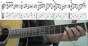 Defying Gravity (Jess Winchester) - Easy Fingerstyle Guitar Playthough Tutorial Lesson With Tabs