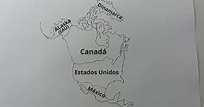 ¿Cómo dibujar el mapa de norte américa ? | HD