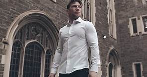 Men's Muscle Dress Shirts Stretch Wrinkle-Free Short Sleeve