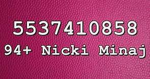 Nicki Minaj Roblox Song IDs