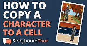 How to copy a character to a cell