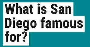 What is San Diego famous for?