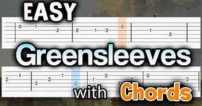 Greensleeves - EASY Guitar tutorial (TAB)
