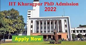 PhD Admission 2022 // IIT Kharagpur