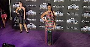 Angel Parker "Black Panther" World Premiere Purple Carpet