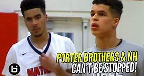 Michael Porter Jr & Jontay Porter CAN'T BE STOPPED! NH's BIG 3 First Two Games Highlights!