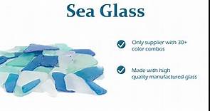 Nautical Crush Trading Sea Glass | Caribbean Blue & Green Colored Sea Glass Mix | 11 Ounces of Sea Glass for Art Crafts and Decor | Sea Glass Bulk