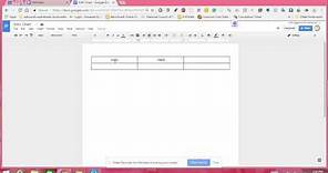 Making a Graphic Organizer in a Google Doc