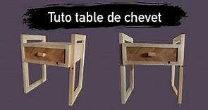 Tuto comment faire une table de chevet en bois