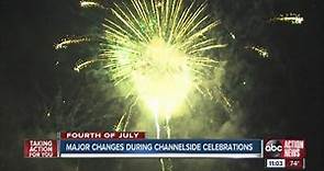 4th of July fireworks at Channelside different this year, but still draw a large crowd