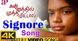 Kannathil Muthamittal 4K Video Songs | Signore Full Video Song 4K | Madhavan | Keerthana | AR Rahman