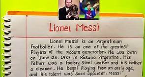 Lionel Messi Biography in English | Profile/Autobiography/Story Of Lionel Messi