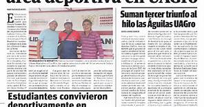 Sección deportiva del periódico Diario de Guerrero 3 de diciembre del 2023. | Guerrero Sport