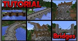 BRIDGE TUTORIAL - Minecraft - Learn how to build awesome bridges in Minecraft!!!