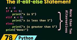 The if-elif-else Statement in Python