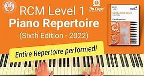 RCM Level 1 Piano Repertoire (new 2022 edition) - all pieces performed in full!