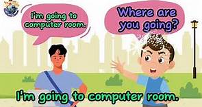 Where are you going?| English Conversation| Places in School | English Speaking | ESL