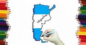 Como dibujar el mapa de Argentina paso a paso y muy facil