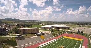 Black Hills State University - Lyle Hare stadium - aerial tour