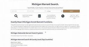 Michigan Warrant Search (Active Arrest, Bench, Felony, Traffic Lookup).