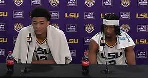 LSU basketball players Jalen Reed & Mike Williams LOSS to Nicholls St. postgame