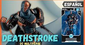 🔴 Deathstroke Mcfarlane DC Multiverse Unboxing español Batman Akham Origins