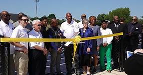 George Washington High School celebrates opening of long-awaited track facility