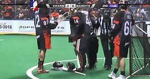 NLL: Buffalo Bandits goaltender Anthony Cosmo forced to locker room after losing ball in pads