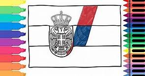How to Draw Serbia Flag - Drawing the Serbian Flag - Art colors for kids | Tanimated Toys