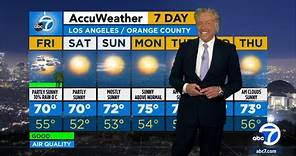 SoCal on Friday to see partly cloudy conditions, showers possible