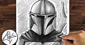 How To Draw The Mandalorian | Drawing Tutorial (Step By Step)