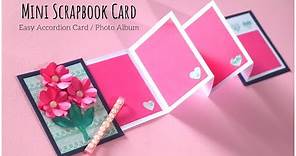 Mini Scrapbook Card | DIY Photo Album | Easy Accordion Card | Greeting Card Making Tutorial
