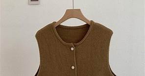 月波兒 蕾絲拼接口袋針織馬甲 毛衣背心 3色 OML7158 商品追加-Yahoo奇摩拍賣