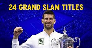 Novak Djokovic: All 24 Grand Slam Titles Celebration