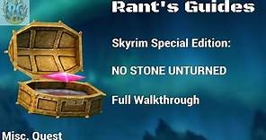 Skyrim Special Edition - No Stone Unturned - Full Walkthrough