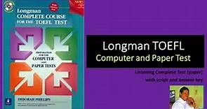 Longman TOEFL Listening Complete Test 1 with Script and Answer Key