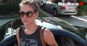 Exclusive: Jessica Stroup Up close and personal leaving the gym gives scoop on 90210