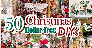 50 CHRISTMAS DIY DOLLAR TREE DECOR CRAFTS! CENTERPIECE, WAGON,TREE, ORNAMENTS,